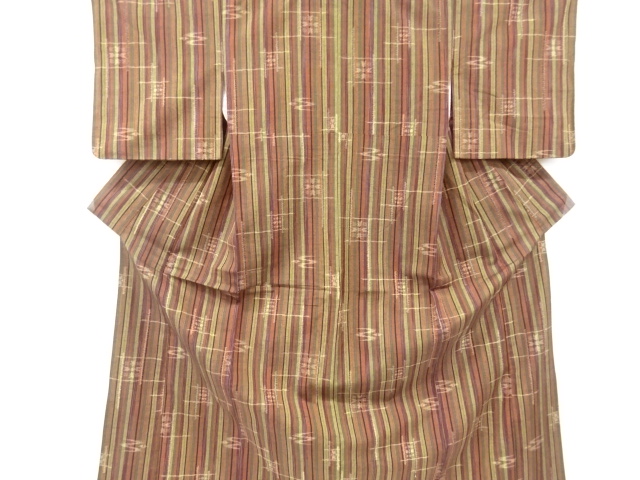 JAPANESE KIMONO / TSUMUGI / WOVEN STRIPE